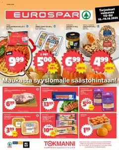 Kaupan Tokmanni EUROSPAR Ylöjärvi Ruokasanomat esikatselu, voimassa 16/10/2025