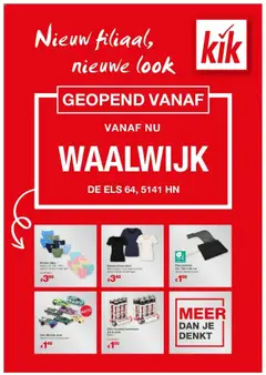 Voorbeeld van Geopend folder Waalwijk van winkel KiK geldig vanaf 02-10-2025