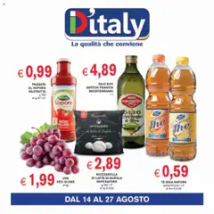 Anteprima dell'opuscolo Volantino D'Italy dal negozio Coal valido da 14/08/2025