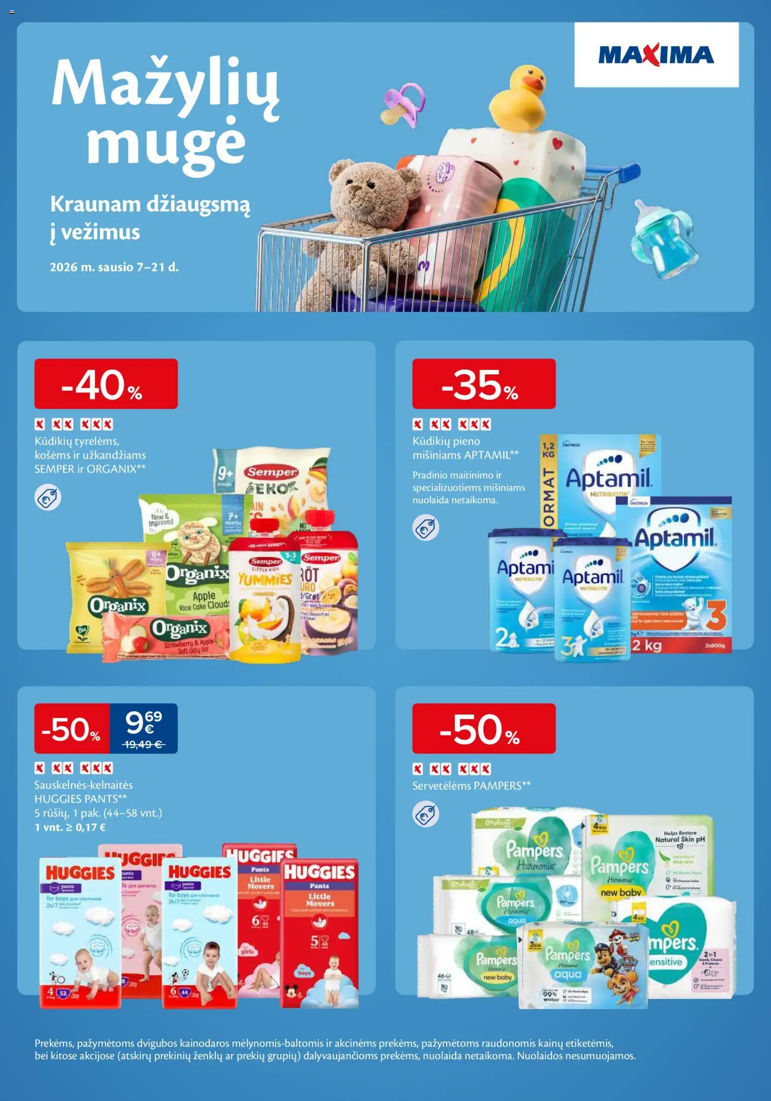 MAXIMA parduotuvės leidinio Leidinys - Mažylių mugė galiojančio nuo 2026.01.07 peržiūra