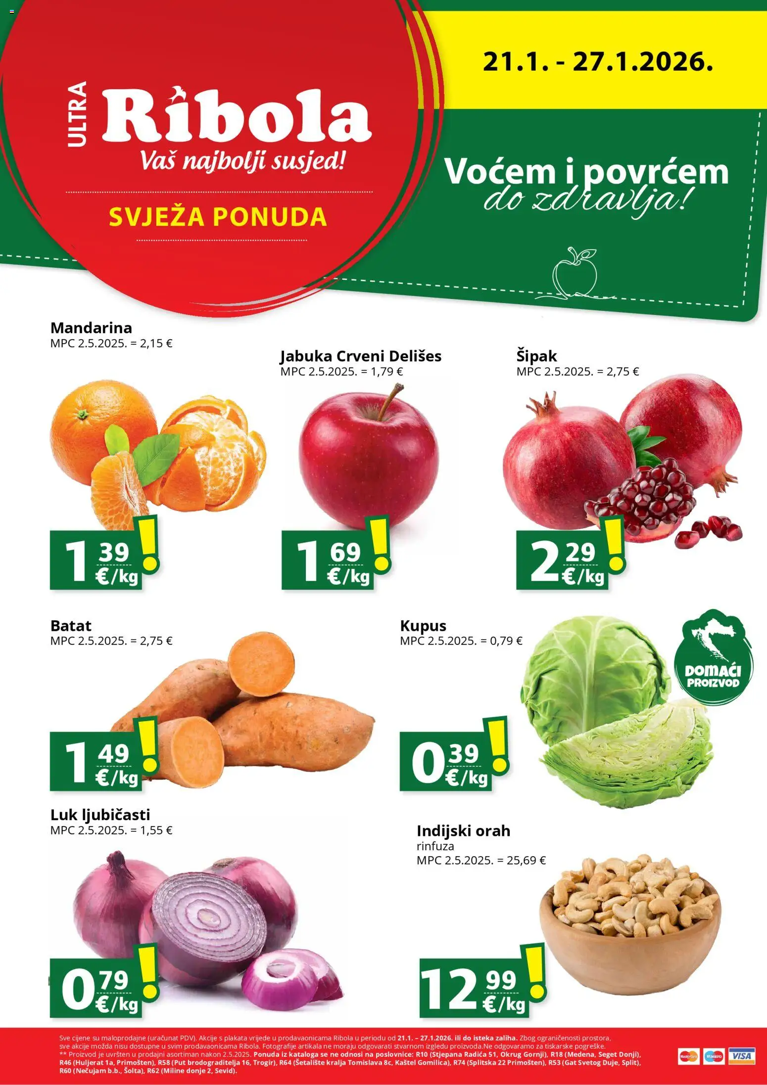 Pregled letka Katalog trgovine Ribola vrijedi od 21.01.2026