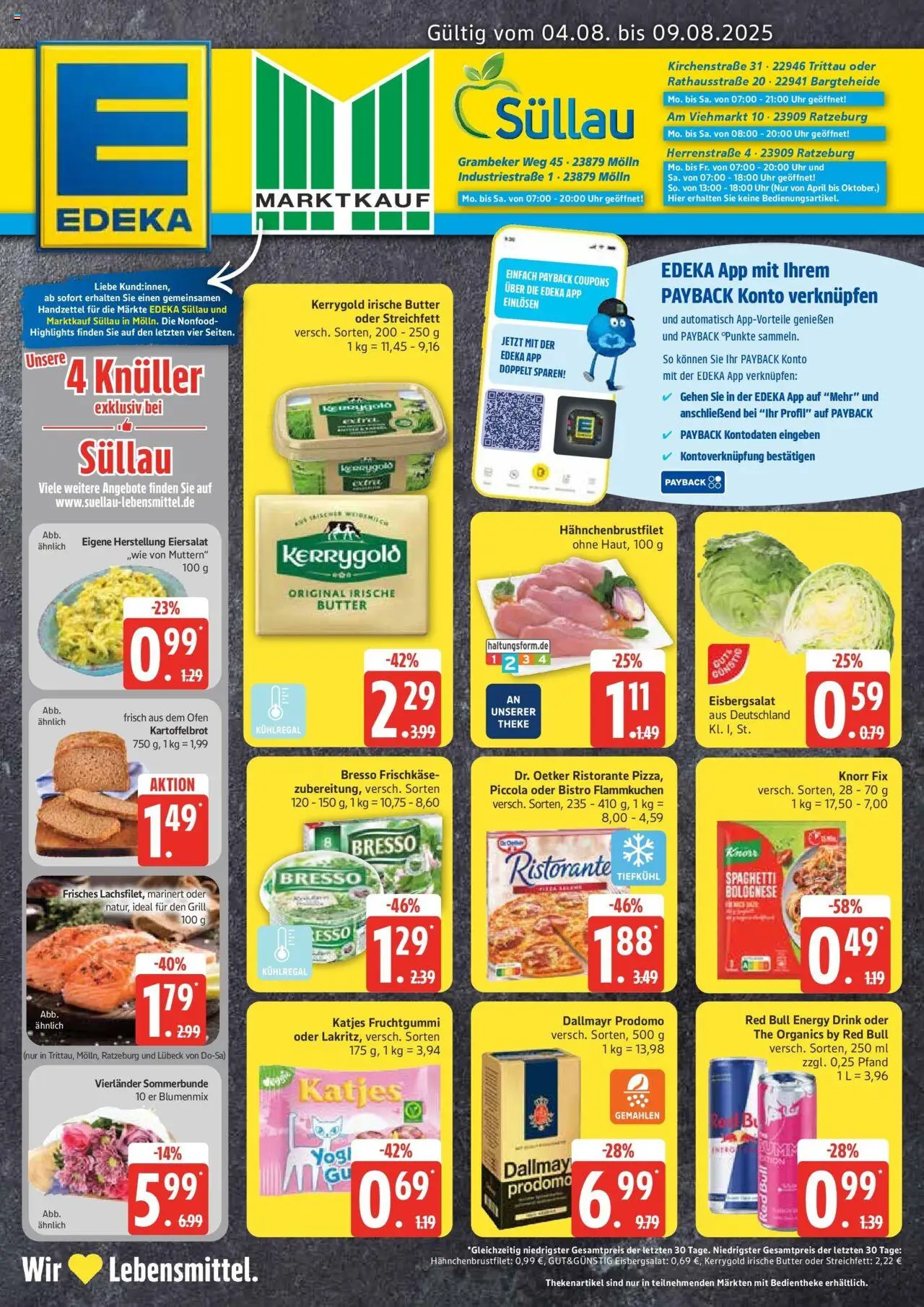 MARKTKAUF Prospekt ab Montag 03.08.2025 > Marktkauf: Wochenangebote - Grill, Ofen, Energy, Theke, Knorr, Knorr fix, Bresso, Frischkase