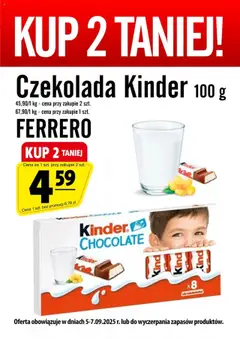 Pogląd gazetki "Promocja - Czekolada Kinder" ze sklepu Prim Market ważnej od 05.09.2025