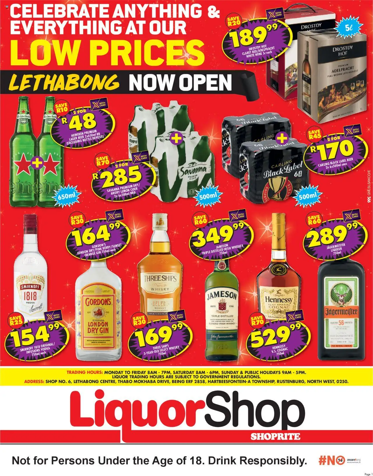 Shoprite Gauteng - LiquorShop Savings Lethabong 11/08 - 24/08/2025 >> Catalogue
