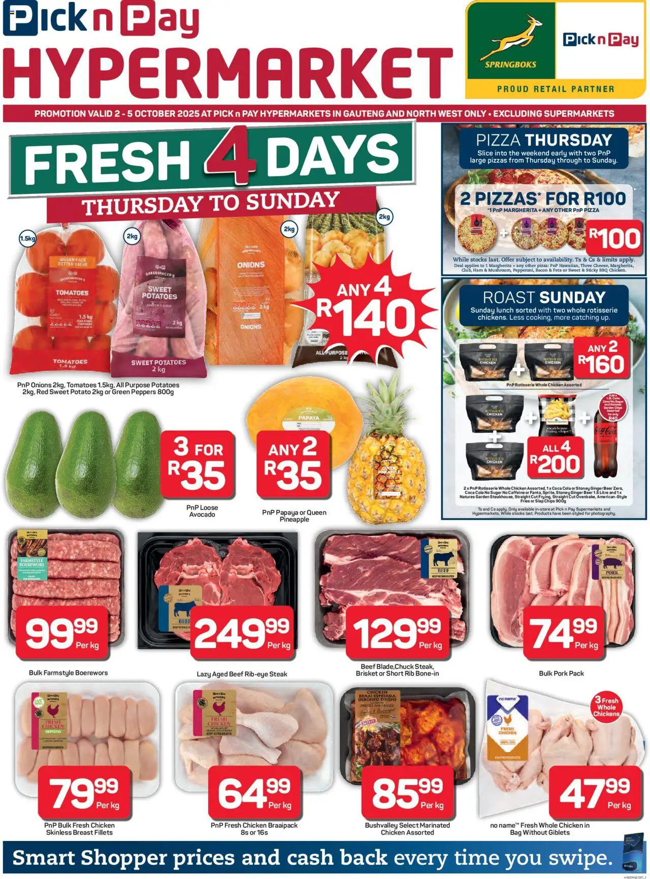 Pick n Pay Inland provinces - Hypermarket Fresh Specials from 02/10 - 05/10/2025 > Promotions
