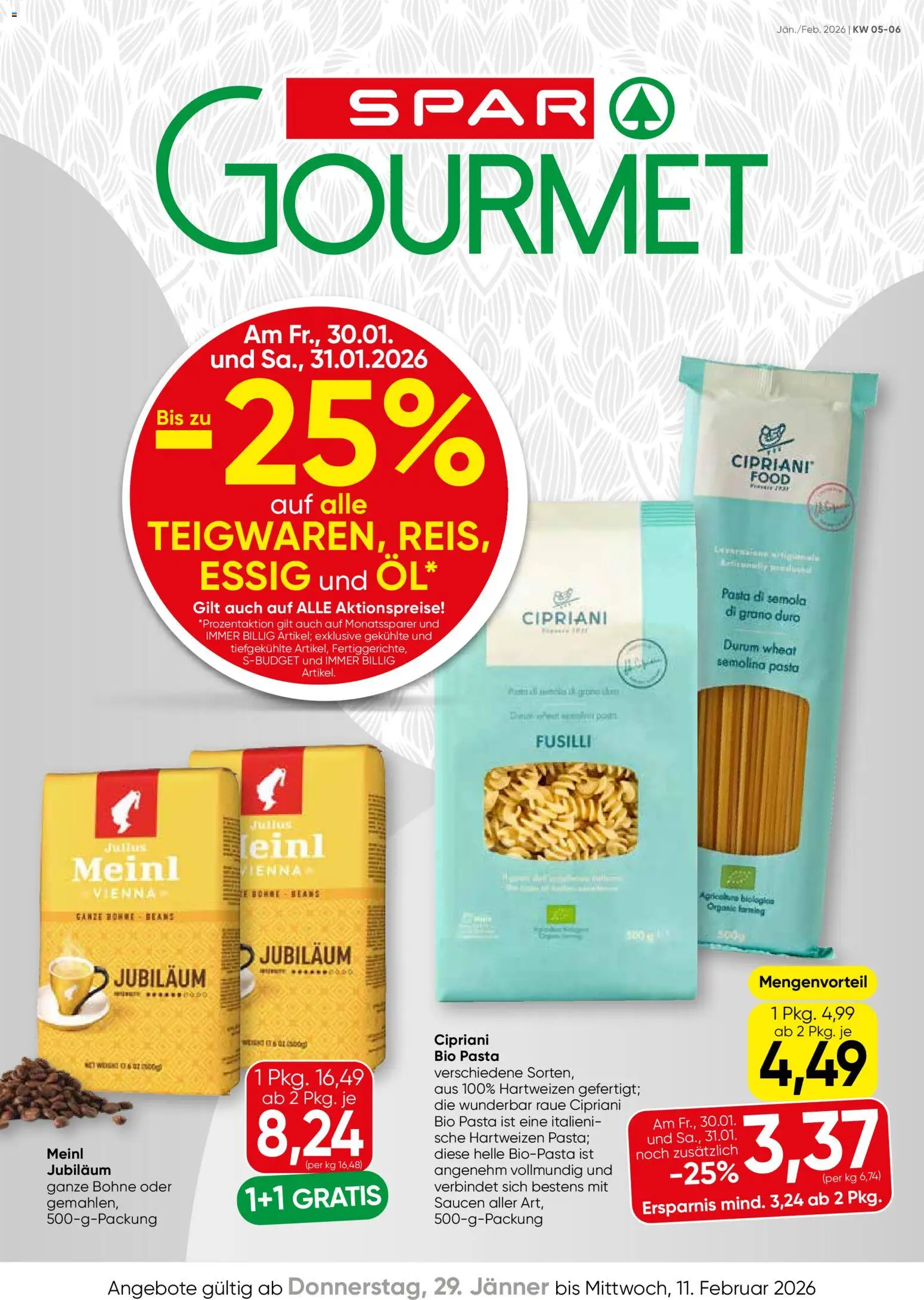 Vorschau der Angebote: SPAR Gourmet Niederösterreich gültig ab 29.01.2026