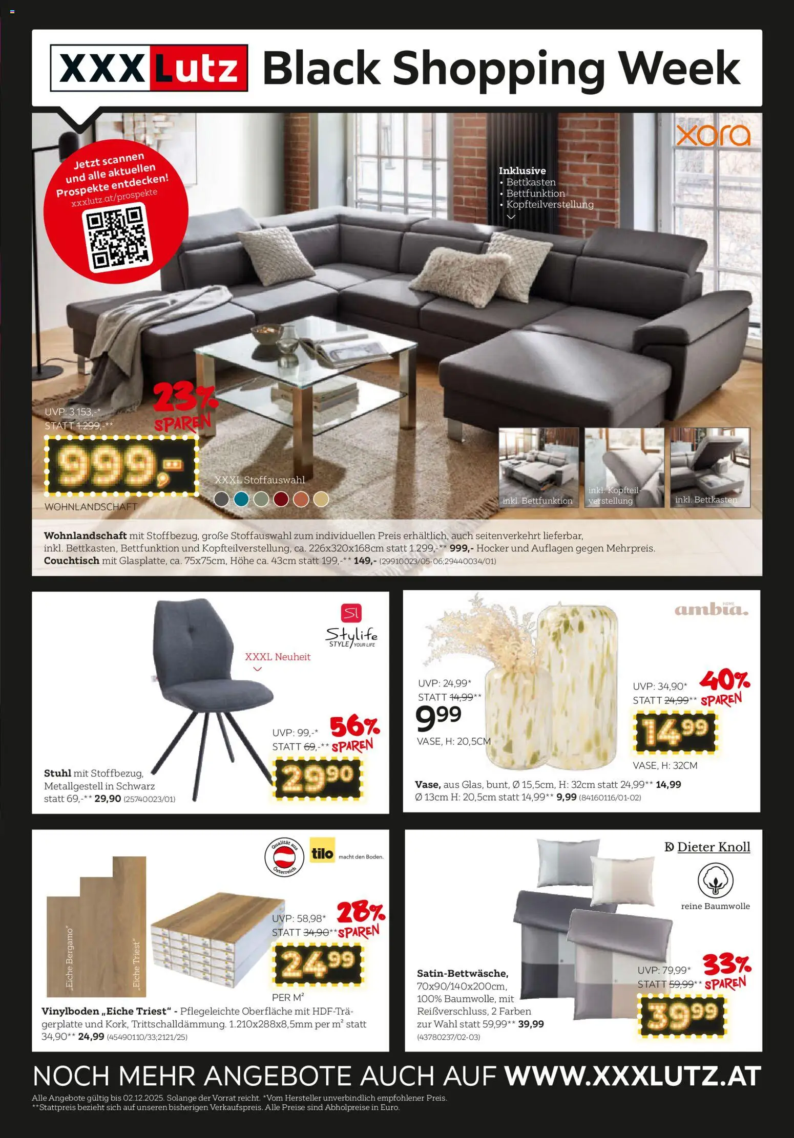 Vorschau der Angebote: XXXLutz Black Friday gültig ab 25.11.2025