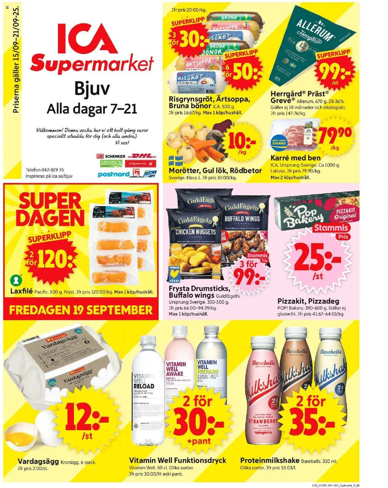 Bjuv är giltig 15/09 2025 > Veckans Erbjudanden gäller från 15/09/2025 till 21/09/2025 sidnummer 1