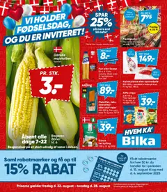 Eksempel på tilbudsavis Tilbudsavis fra butik Bilka gyldig fra 22/08/2025