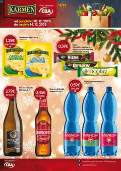 Náhľad KARMEN CBA letáku platného od 01.12.2025