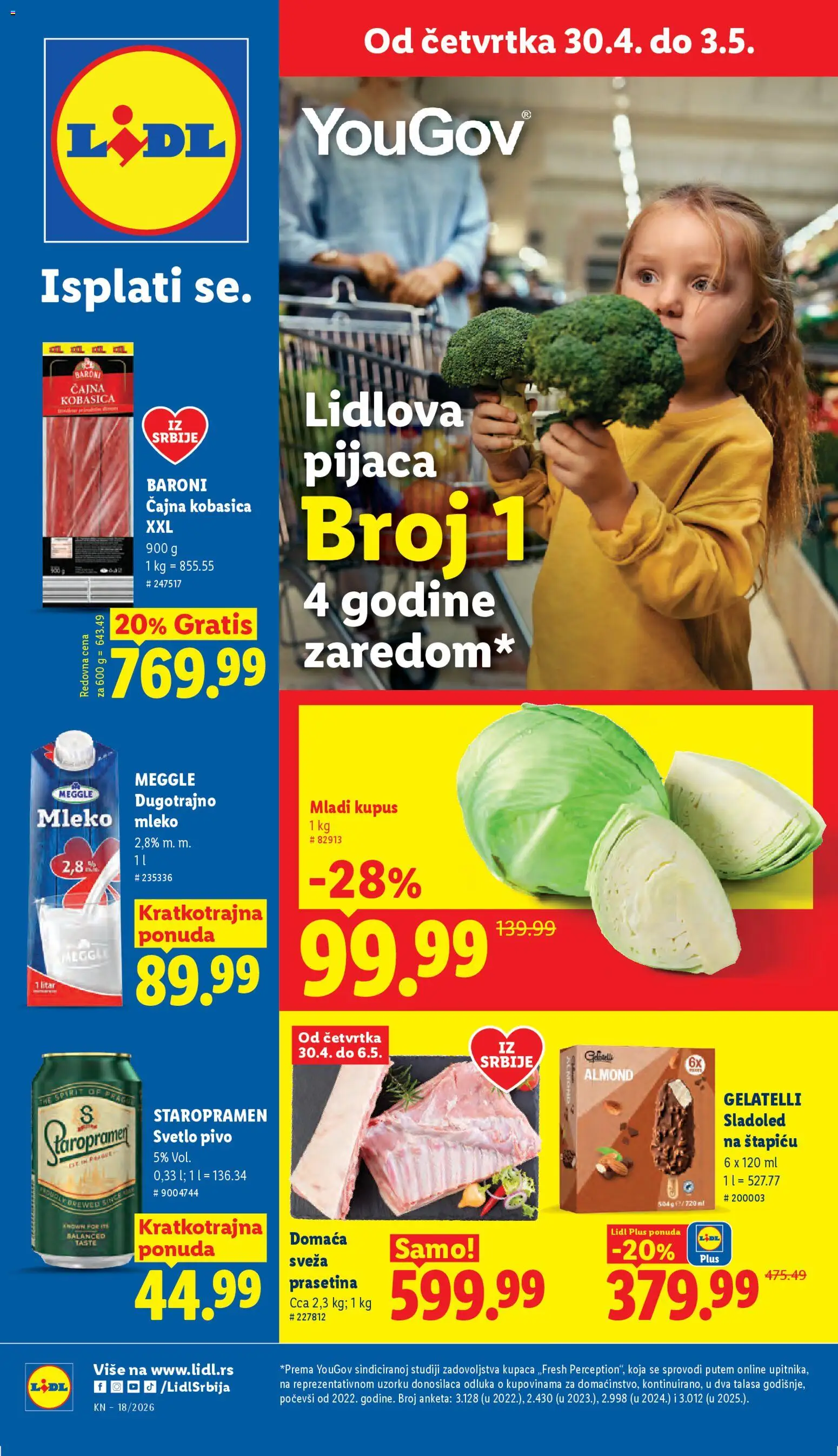 Pregled Lidl kataloga - važi od 30.04.2026