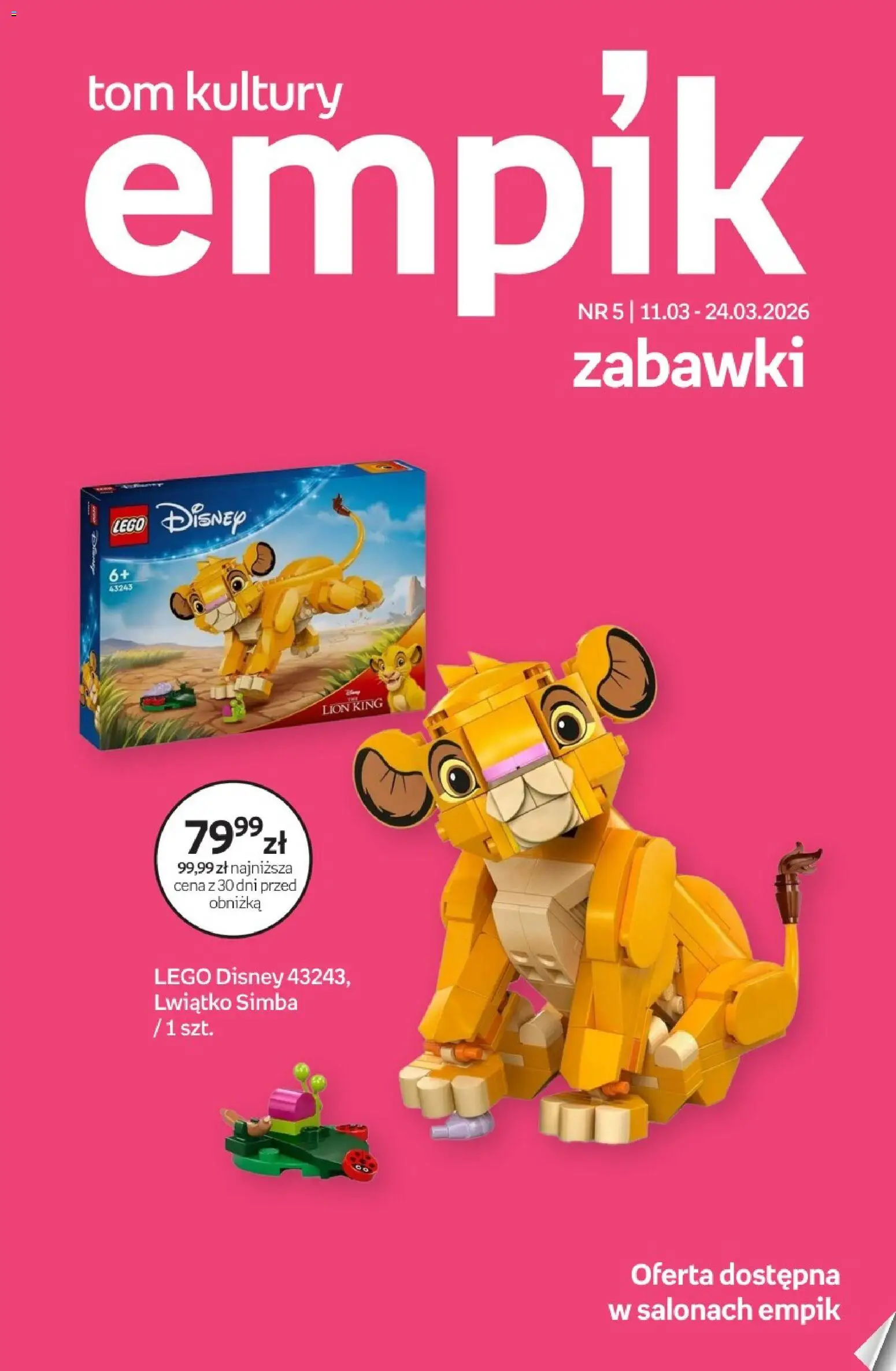 Pogląd gazetki "Empik promocje - Tom kultury Zabawki" ze sklepu Empik ważnej od 11.03.2026 - Lego, Zabawki