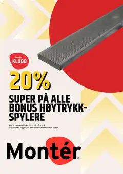 Forhåndsvis Montér kundeavis fra butikk Montér gyldig fra 19/04/2026