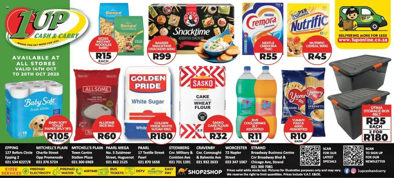 1UP Cash & Carry Specials from 14/10 - 20/10/2025 > Promotions