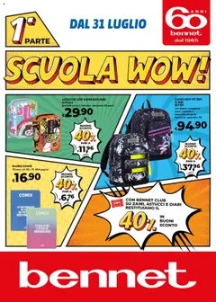 Anteprima dell'opuscolo Volantino Scuola dal negozio bennet valido da 31/07/2025