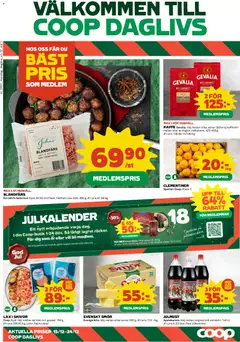 Förhandsgranska reklamblad Aktuella reklamblad Coop Daglivs från butik Coop Daglivs gäller från 15/12/2025