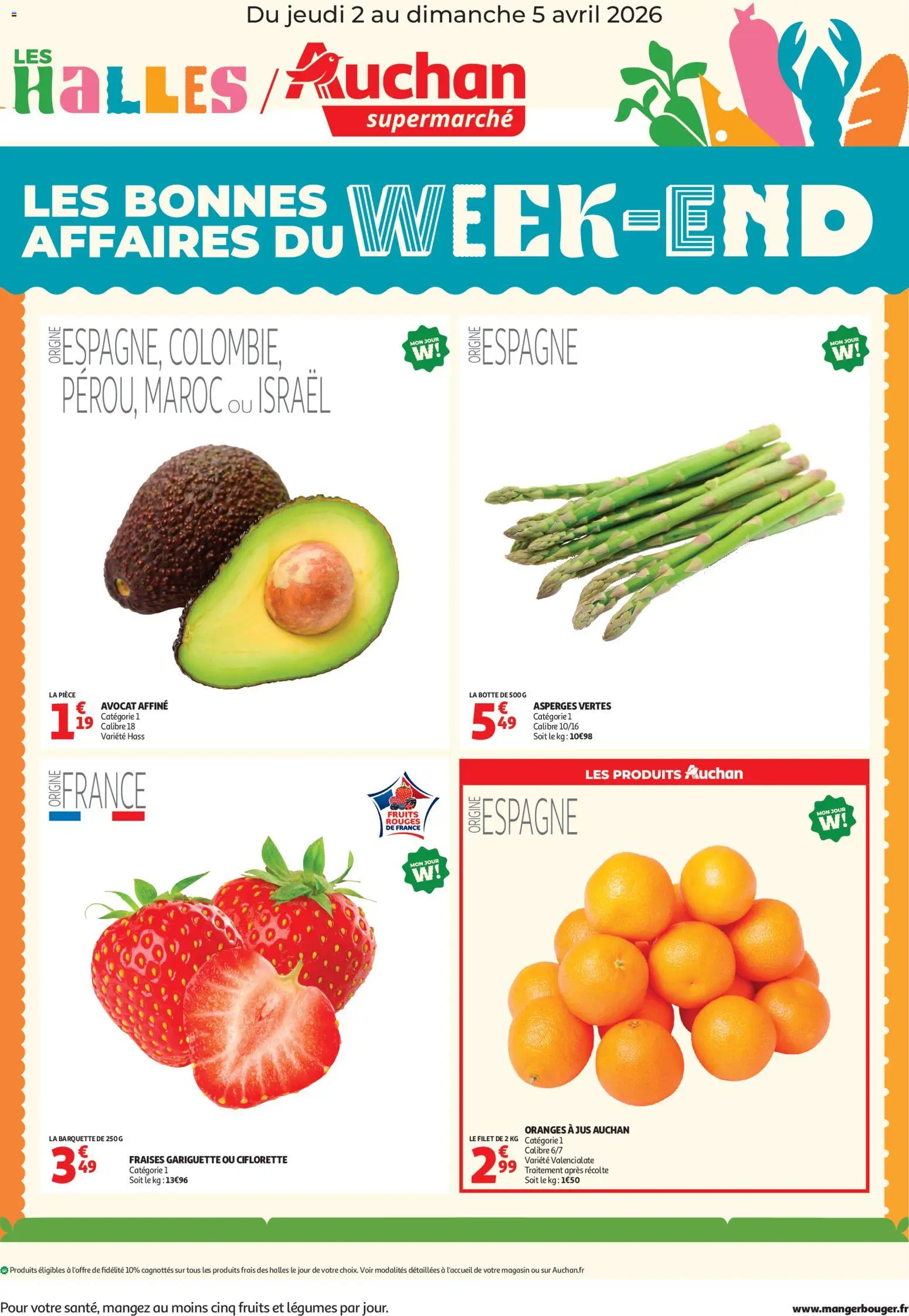 Prévisualisation de Auchan Les bons plans du week-end dans votre super du magasin Auchan formulaire valide 02/04/2026