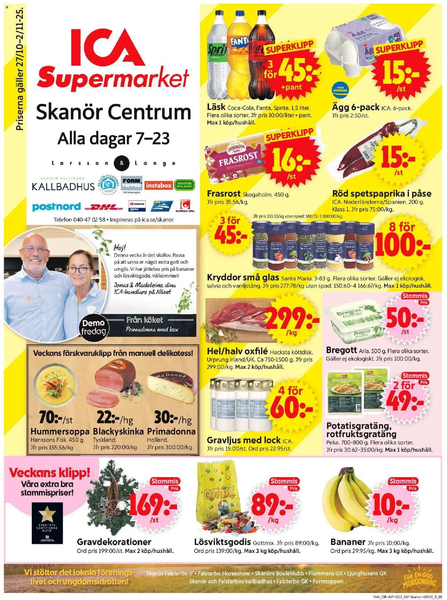 Skanör är giltig 27/10 2025 > Veckans Erbjudanden gäller från 27/10/2025 till 02/11/2025 sidnummer 1