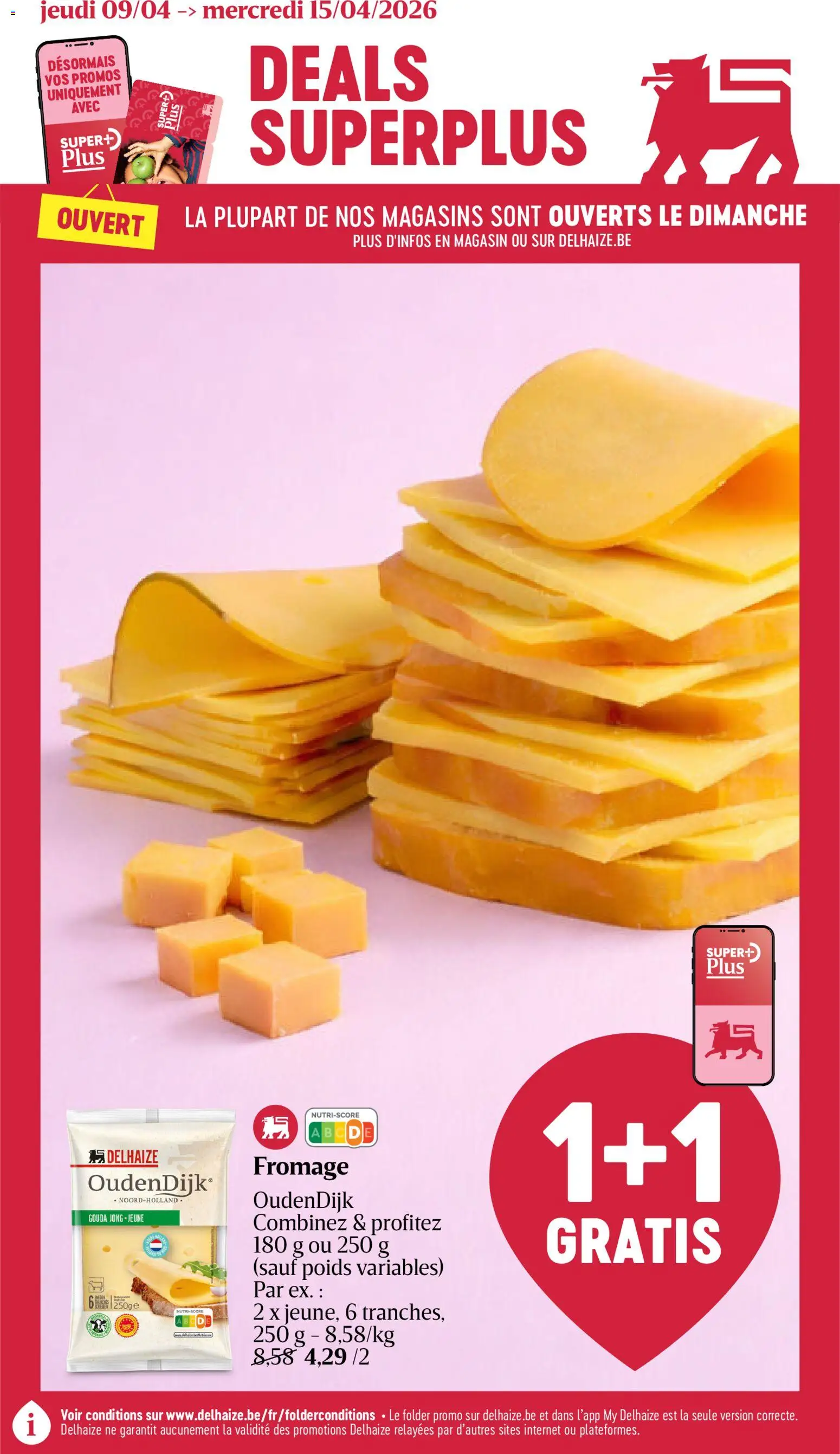 Voorbeeld van Delhaize Folder de la semaine 15 van winkel Delhaize geldig vanaf 09/04/2026