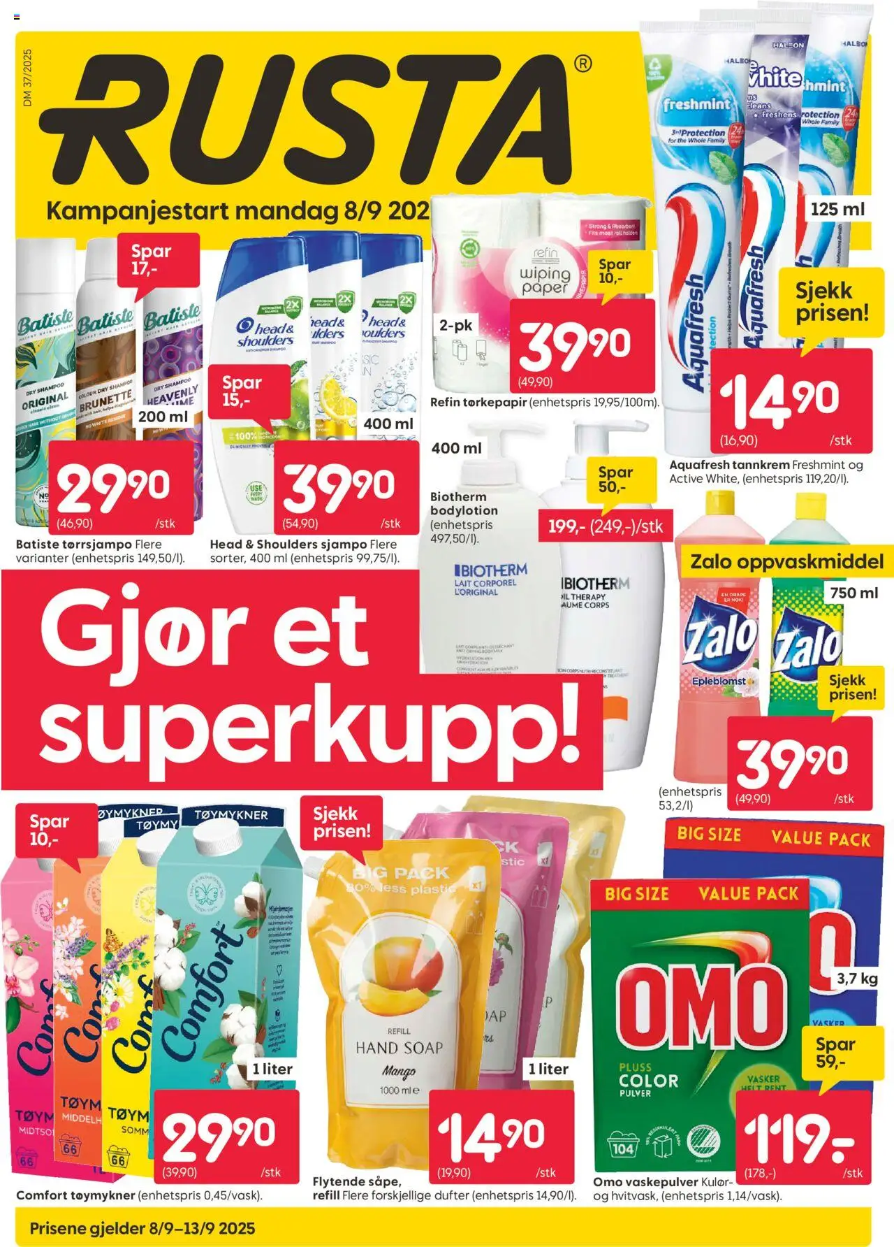 Kundeavis Rusta gyldig fra 08/09/2025 - Sidenummer 1