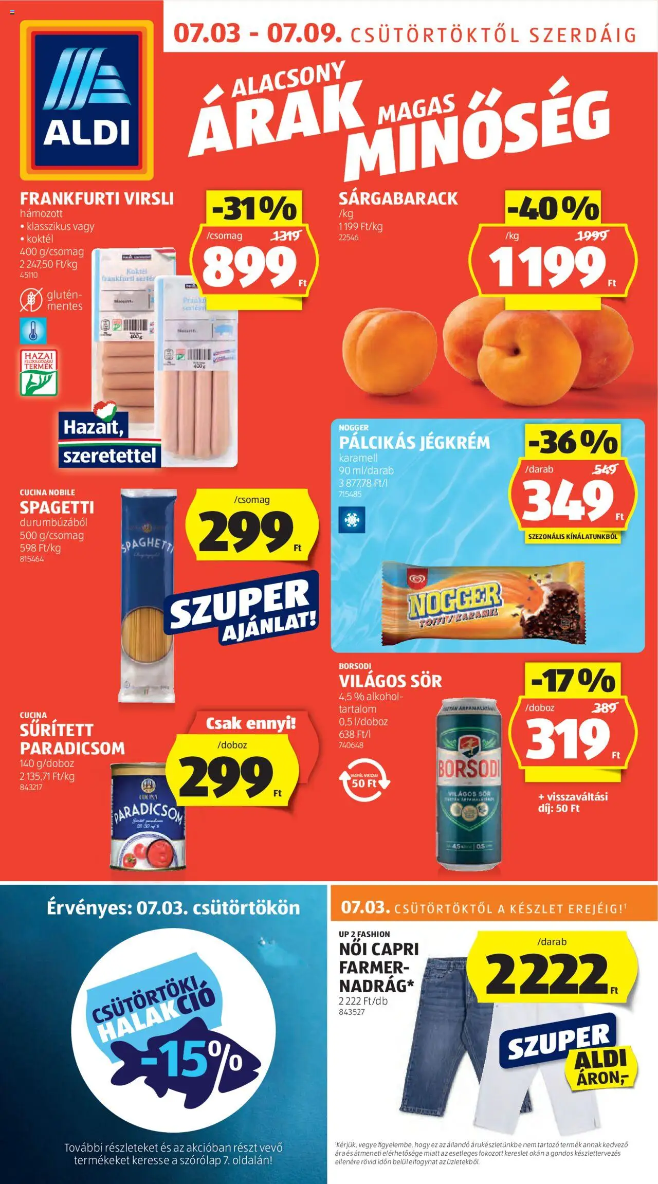 Aldi aktuális szórólap, érvényes 2025.07.03.-től - 1 oldal