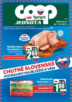 Náhľad COOP Jednota letáku platného od 25.09.2025