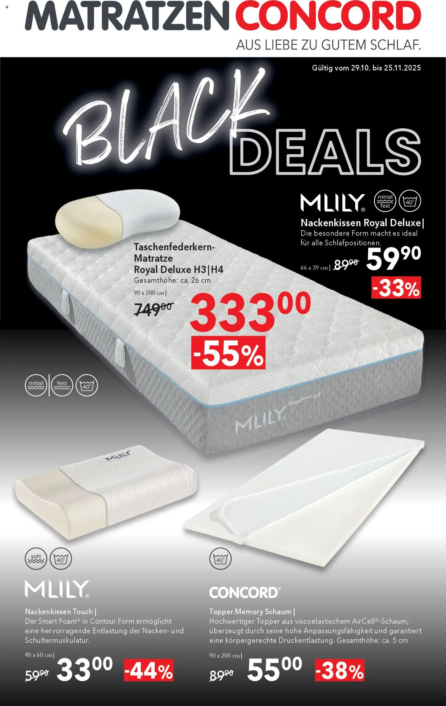 Vorschau der Angebote: Matratzen Concord Black Deals Wien gültig ab 29.10.2025