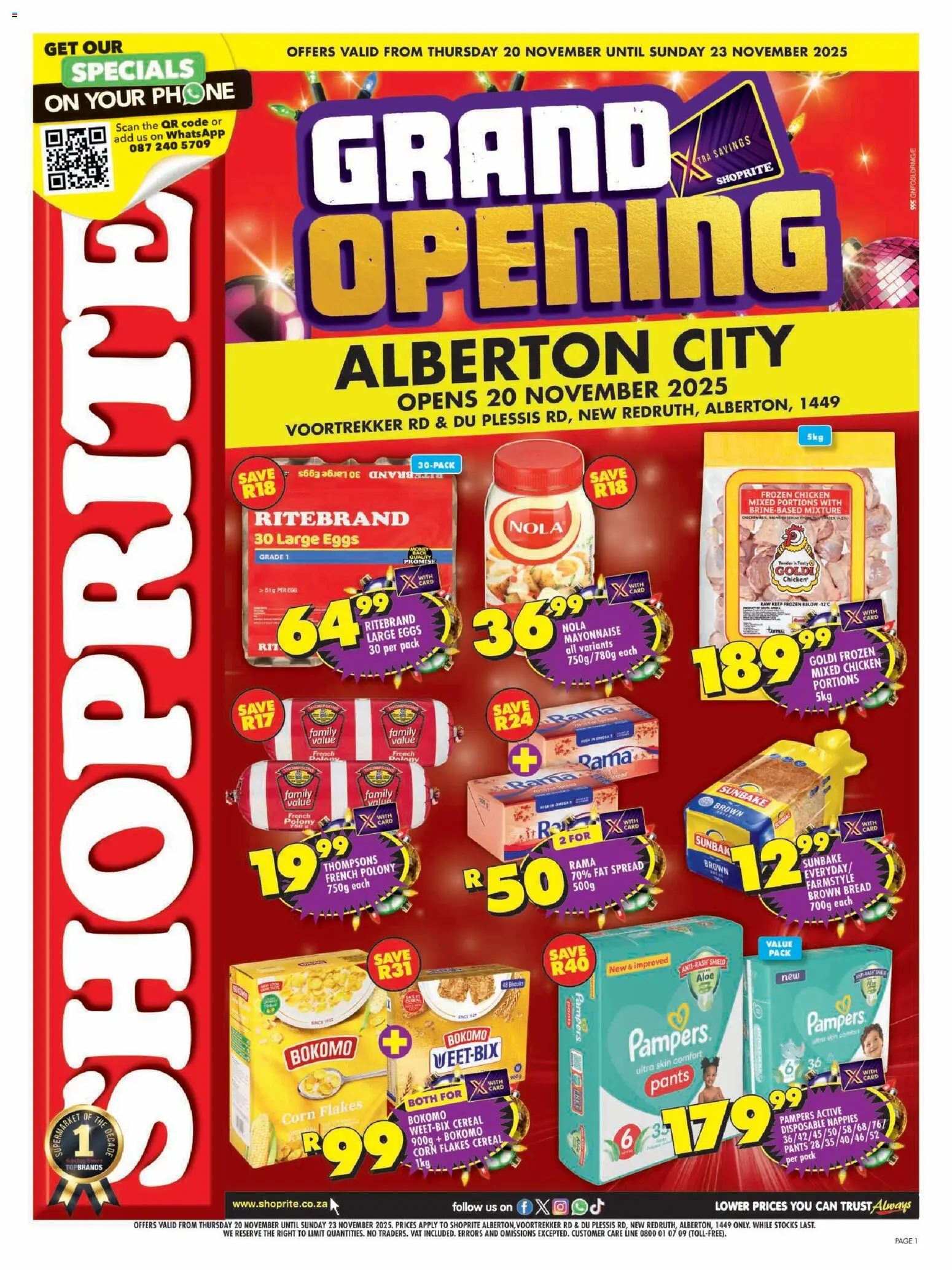 Preview of Shoprite flyer valid from 20/11/2025
