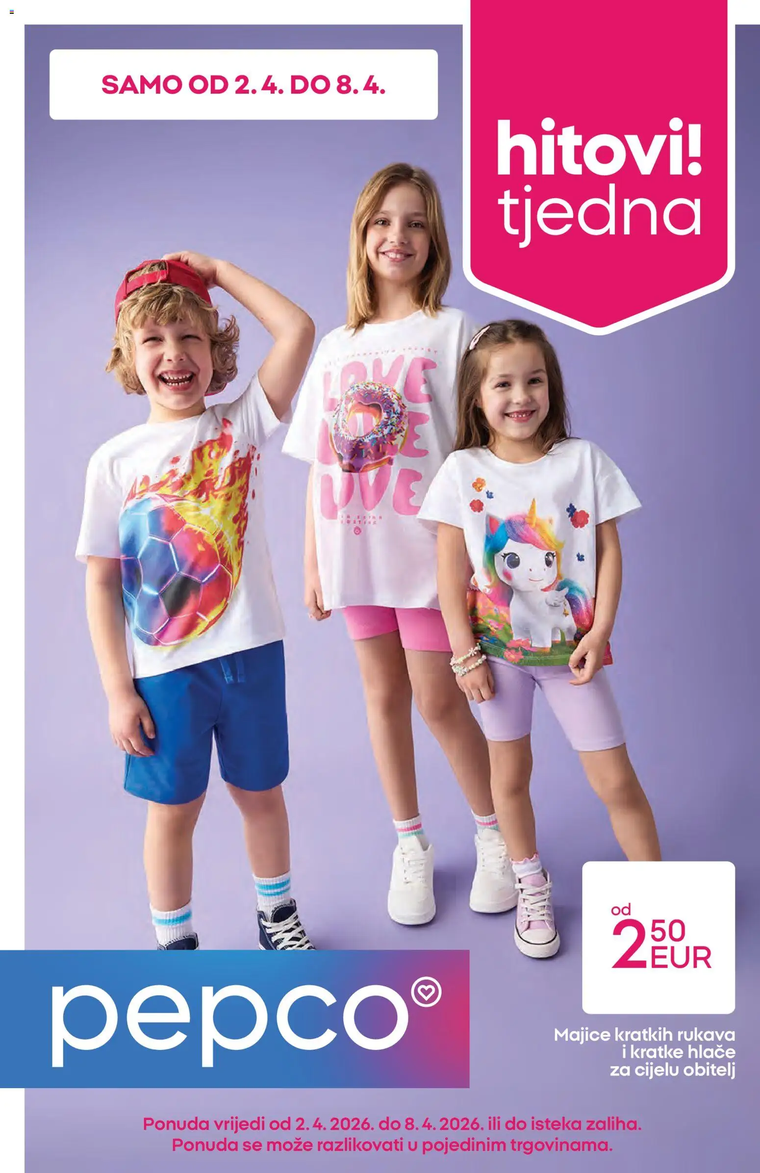 Pregled letka Pepco Katalog trgovine Pepco vrijedi od 02.04.2026