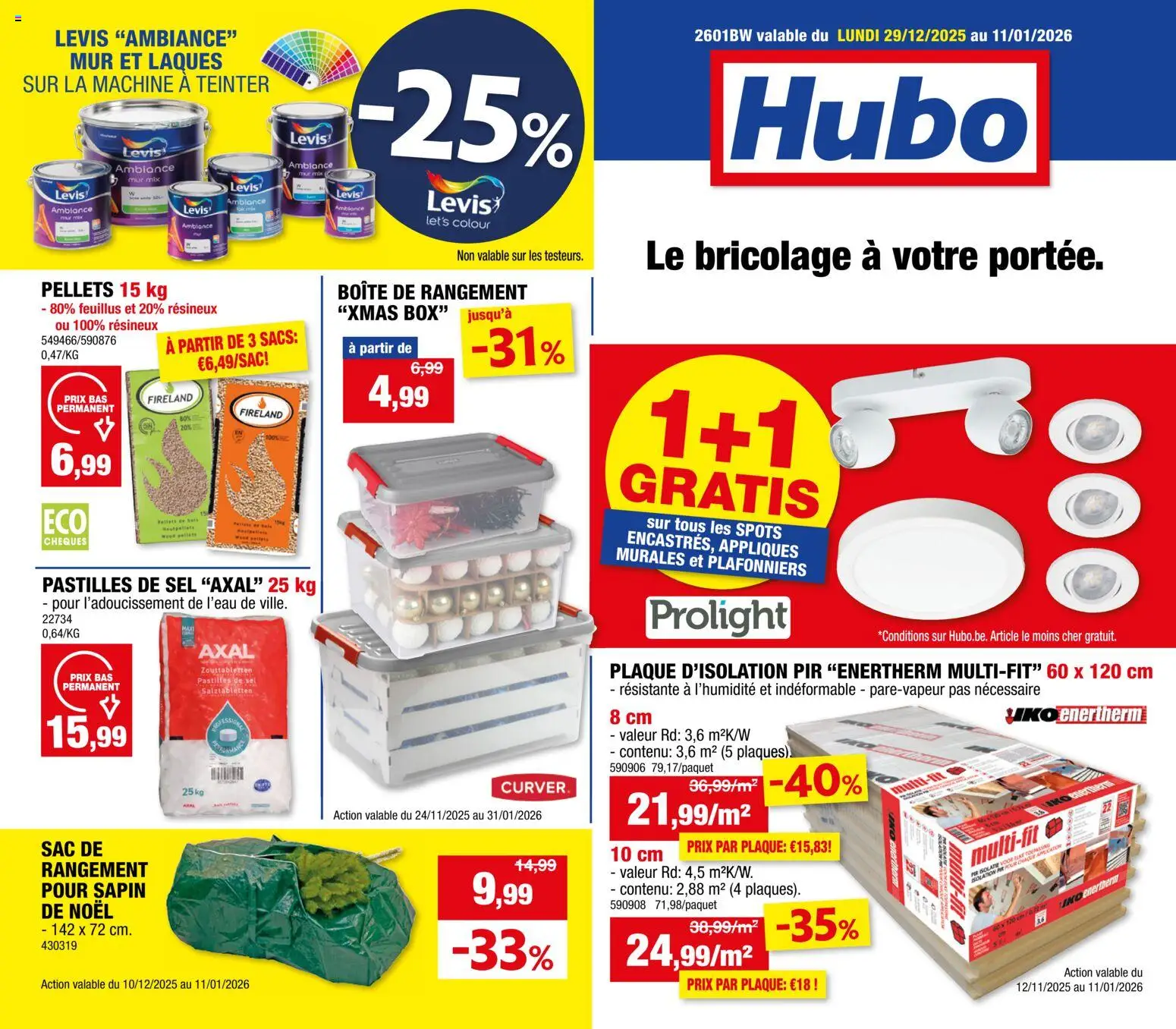 Voorbeeld van Publicité van winkel Hubo geldig vanaf 29/12/2025