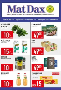 Förhandsgranska reklamblad Aktuella reklamblad Matdax från butik Matdax gäller från 20/10/2025