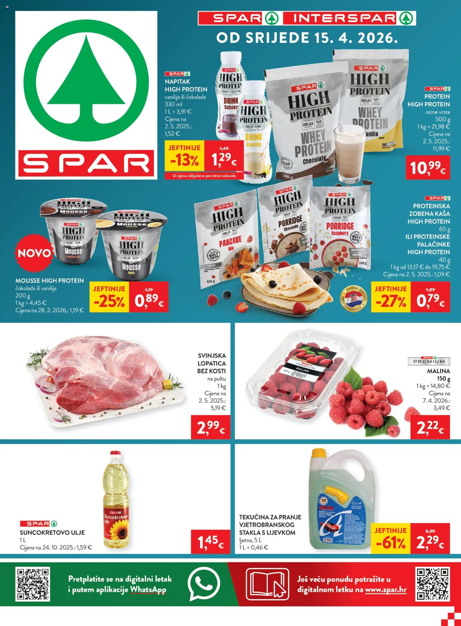 Pregled letka Spar Katalog trgovine Spar vrijedi od 15.04.2026