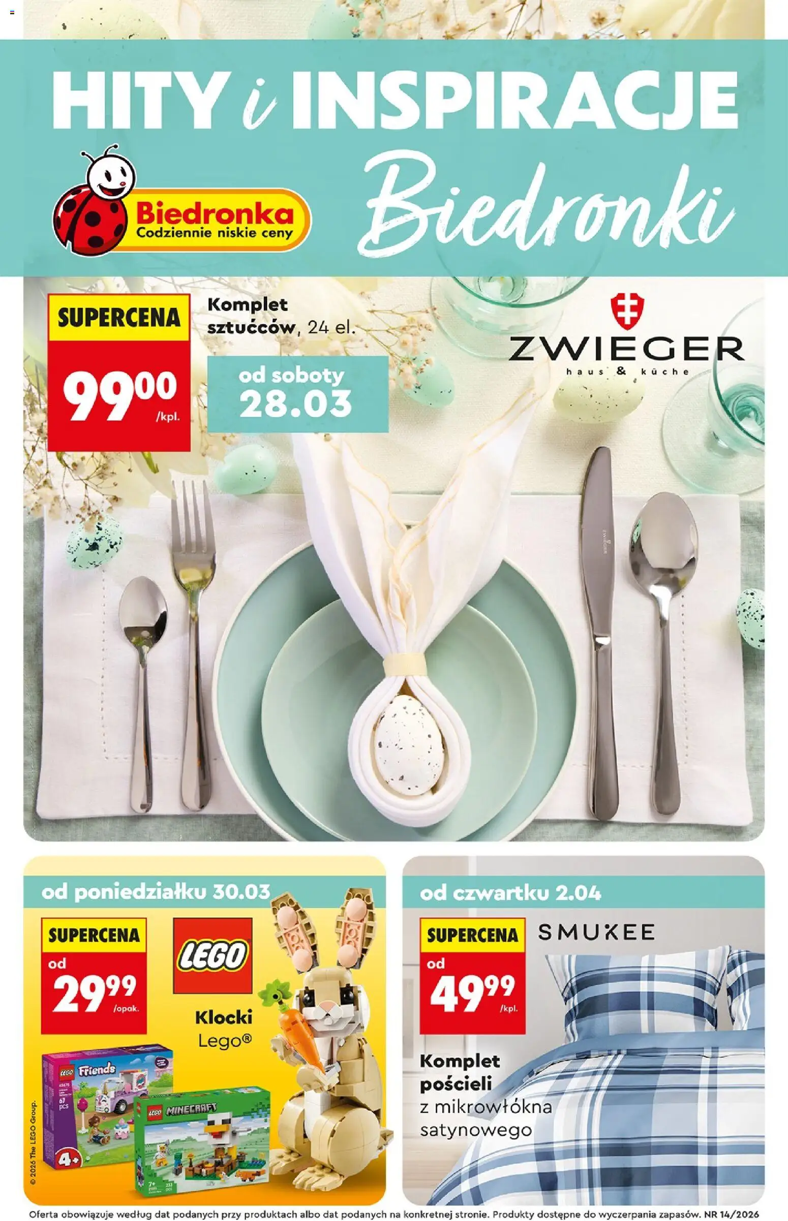 Pogląd gazetki "Biedronka gazetka - Hity i inspiracje" ze sklepu Biedronka ważnej od 28.03.2026