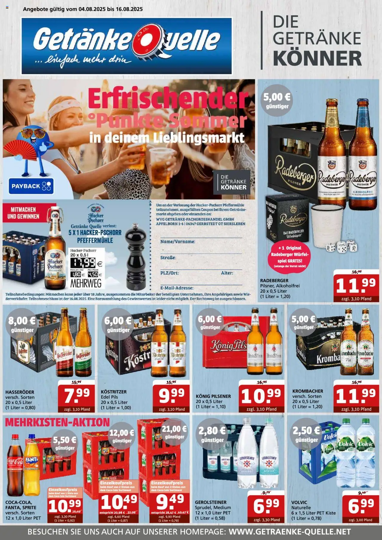Getränke Quelle Prospekt (vom 04.08.2025 - 16.08.2025)