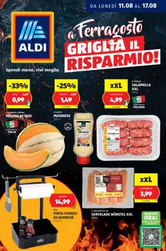 Anteprima dell'opuscolo Attuale volantino dal negozio Aldi valido da 11/08/2025
