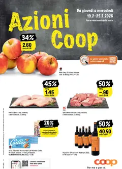 Vorschau des Merkblatts Una settimana di azioni vom Shop Coop gültig von 19.02.2026 bis 25.02.2026