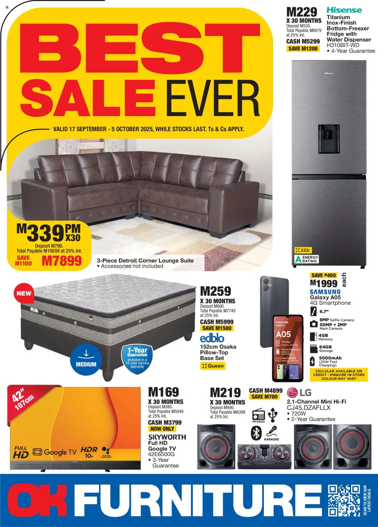 OK Furniture Catalogue Lesotho from 17/09 - 05/10/2025 > Promotions