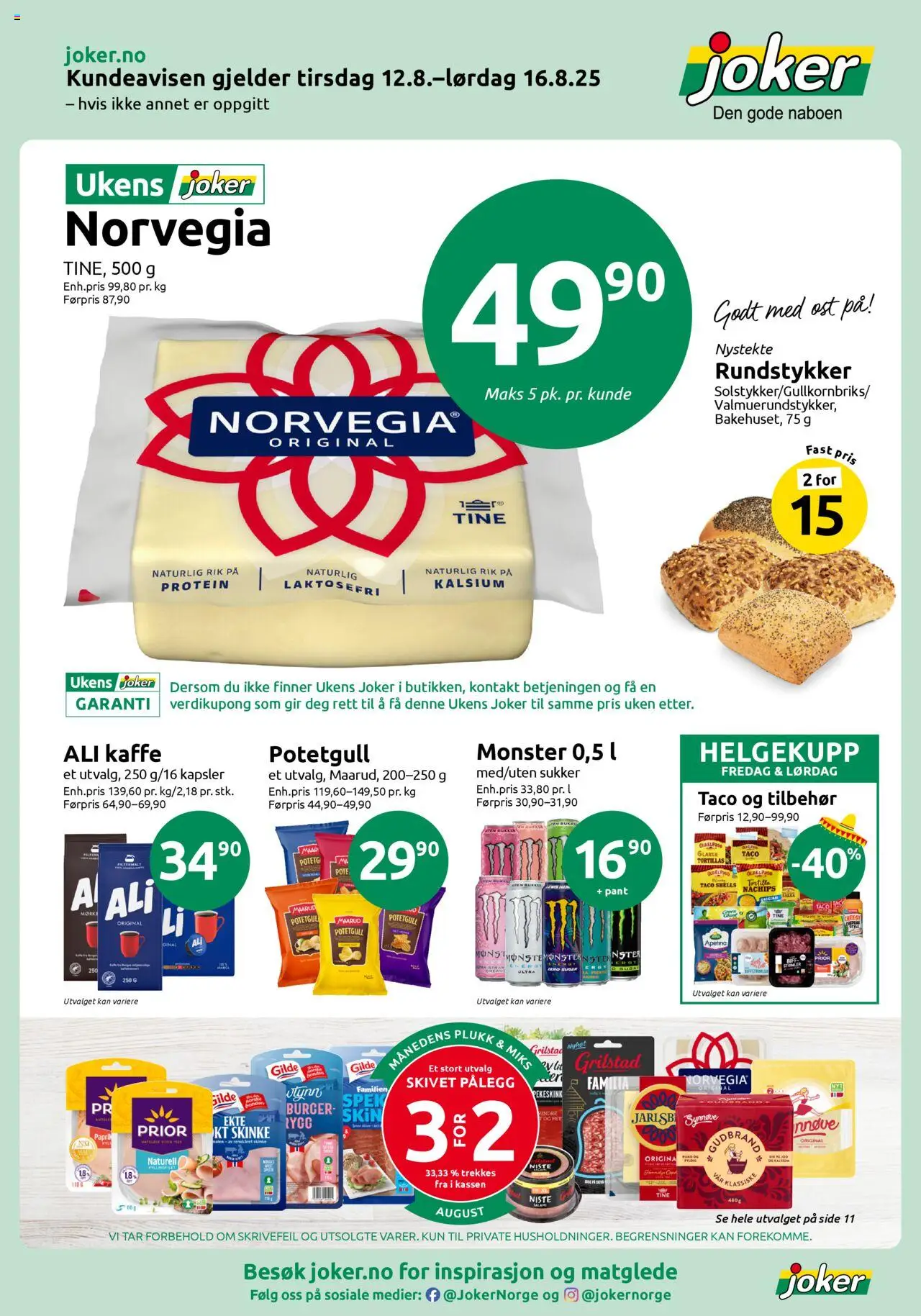 Kundeavis Joker gyldig fra 12/08/2025 - Sidenummer 1