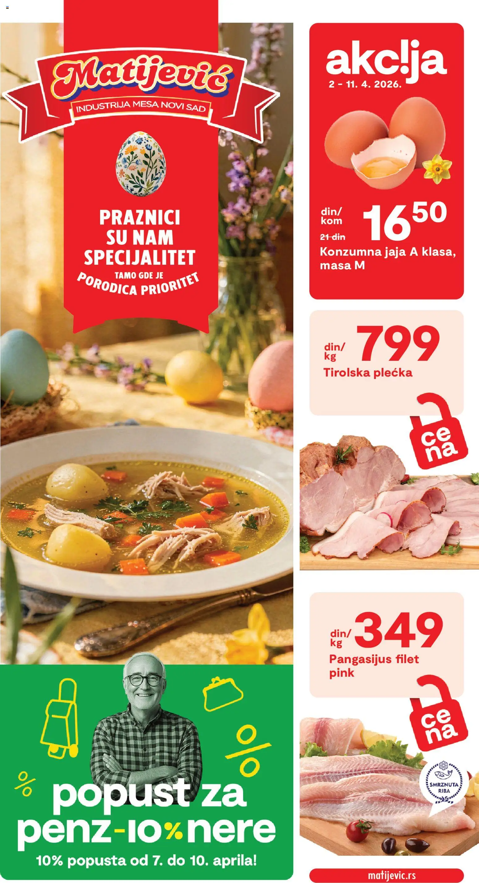 Pregled Matijevic kataloga - važi od 01.04.2026