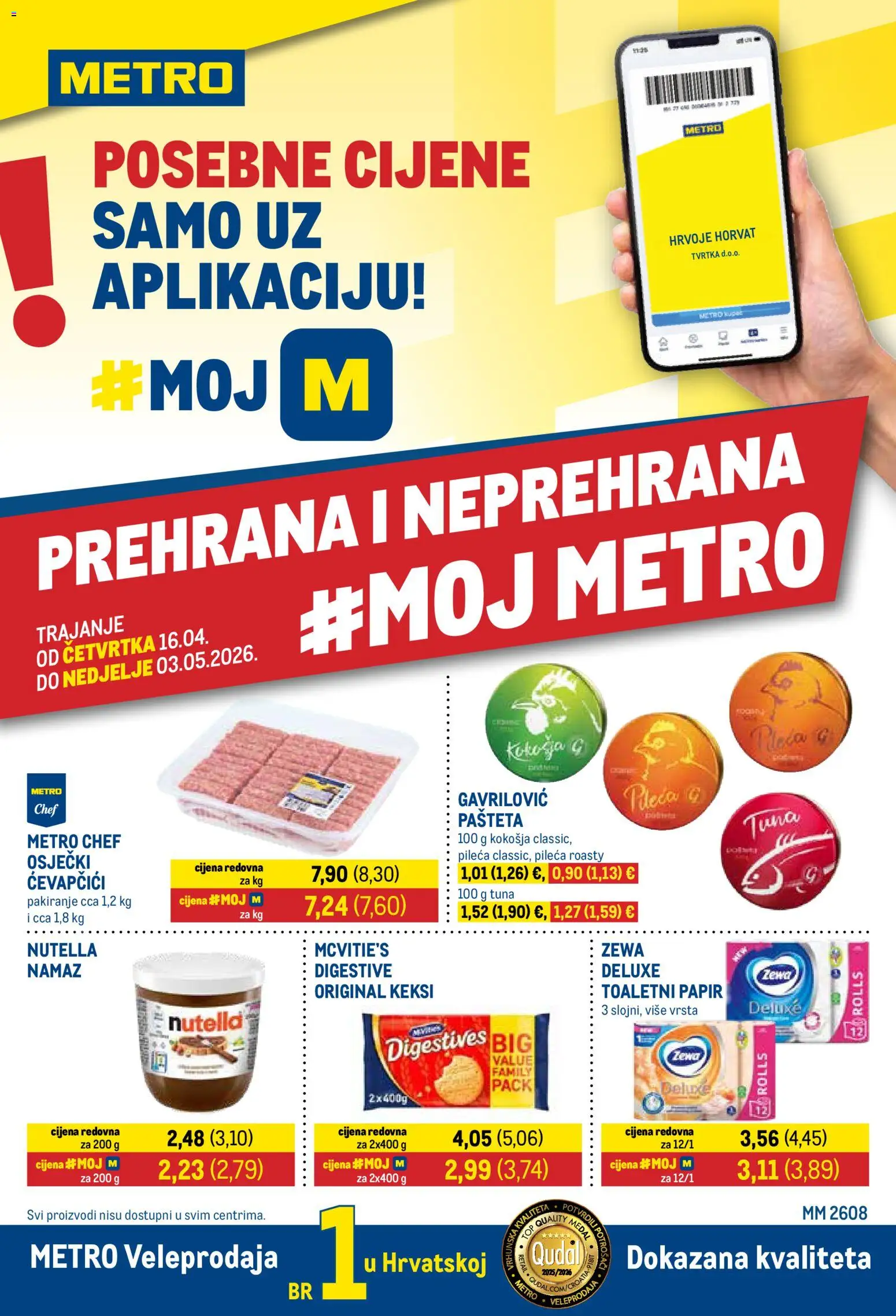 Pregled letka Metro Katalog trgovine Metro vrijedi od 16.04.2026