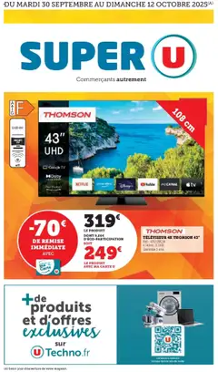 Prévisualisation de Catalogue du magasin Super U formulaire valide 30/09/2025