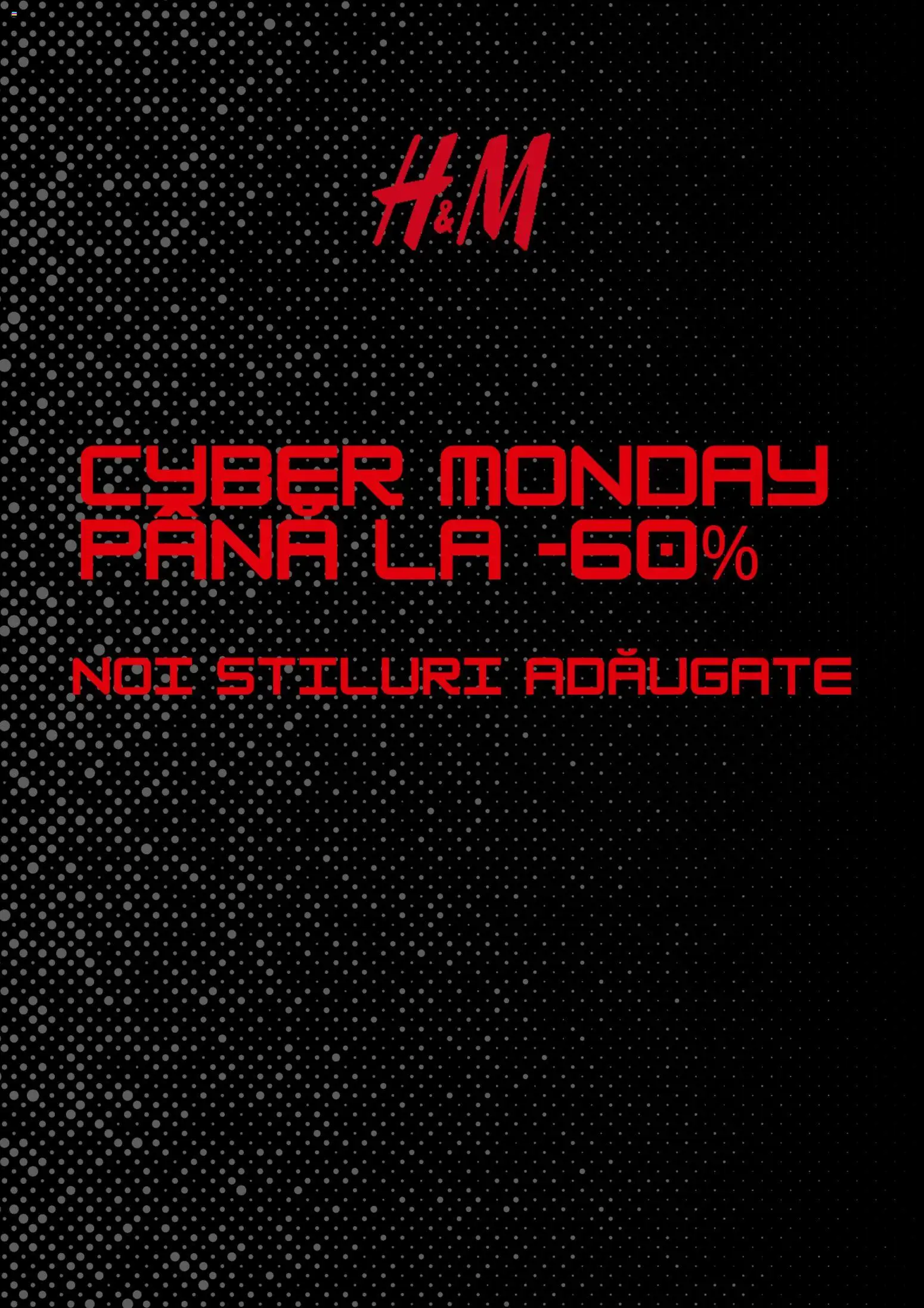 Previzualizarea de cataloage: H&M Cyber Monday valabil de la 01.12.2025