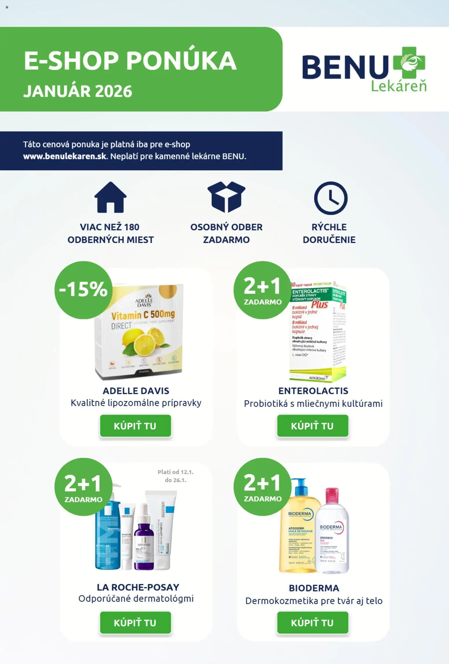 Náhľad BENU Lekáreň letáku platného od 01.01.2026 - Bioderma
