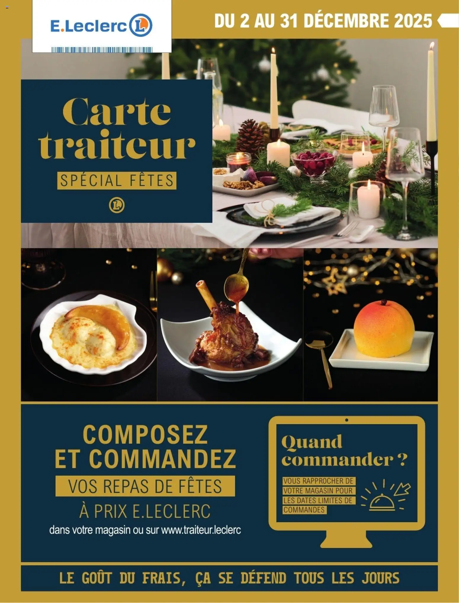Prévisualisation de Carte traiteur festive du magasin E.Leclerc formulaire valide 02/12/2025