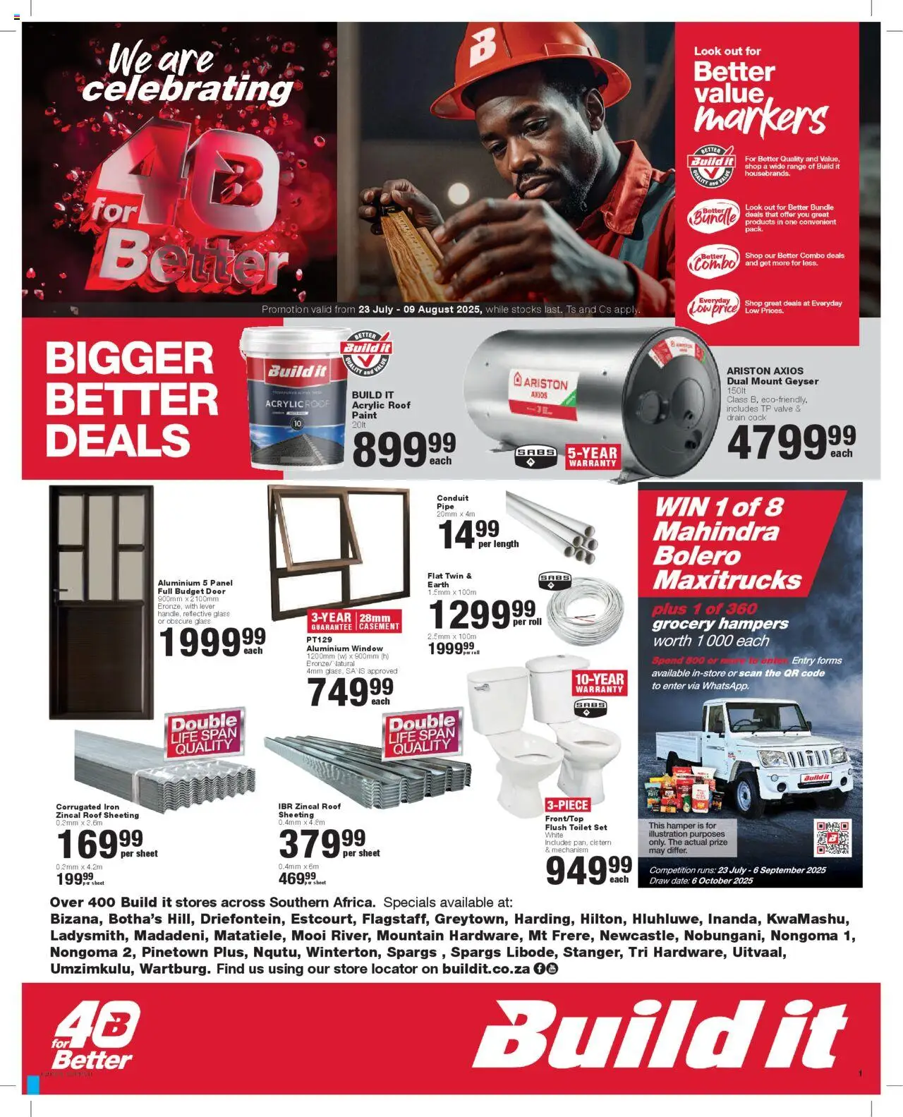 Build It Specials from 23/07 - 09/08/2025 > Promotions