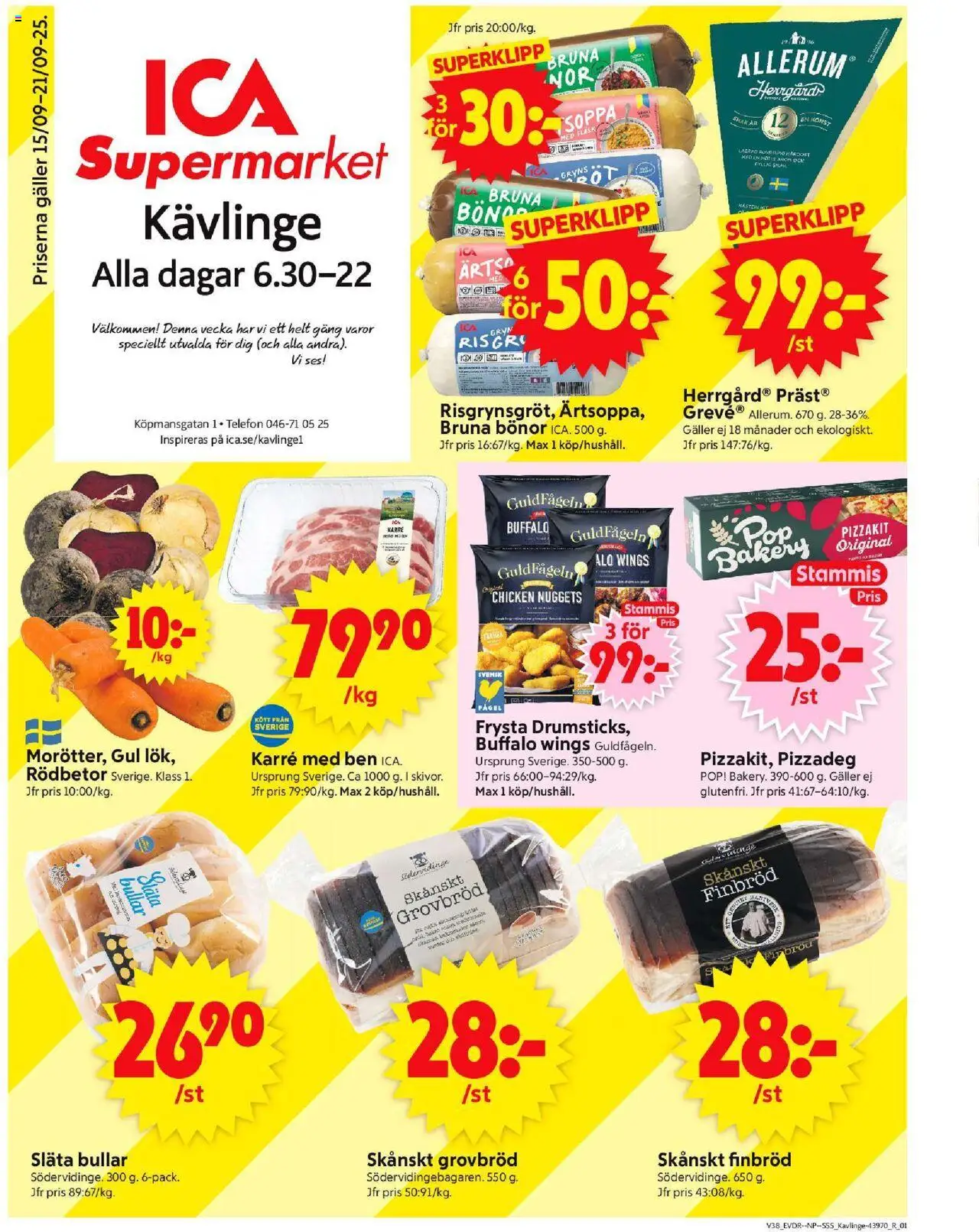 Kävlinge är giltig 15/09 2025 > Veckans Erbjudanden gäller från 15/09/2025 till 21/09/2025 sidnummer 1