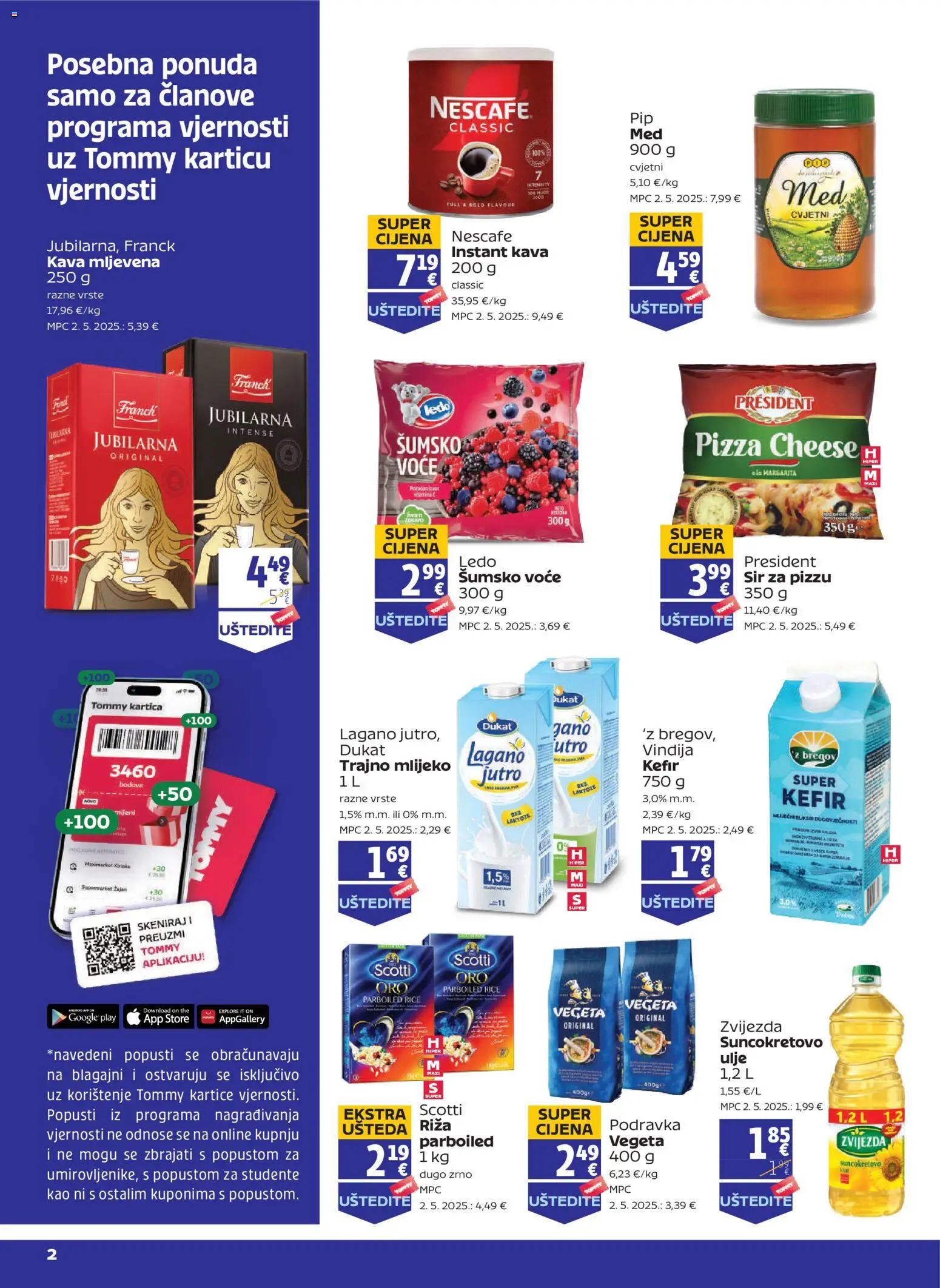 Pregled letka Pogodnosti za Tommy vjerne članove trgovine Tommy vrijedi od 30.10.2025