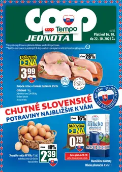 Náhľad COOP Jednota letáku platného od 16.10.2025