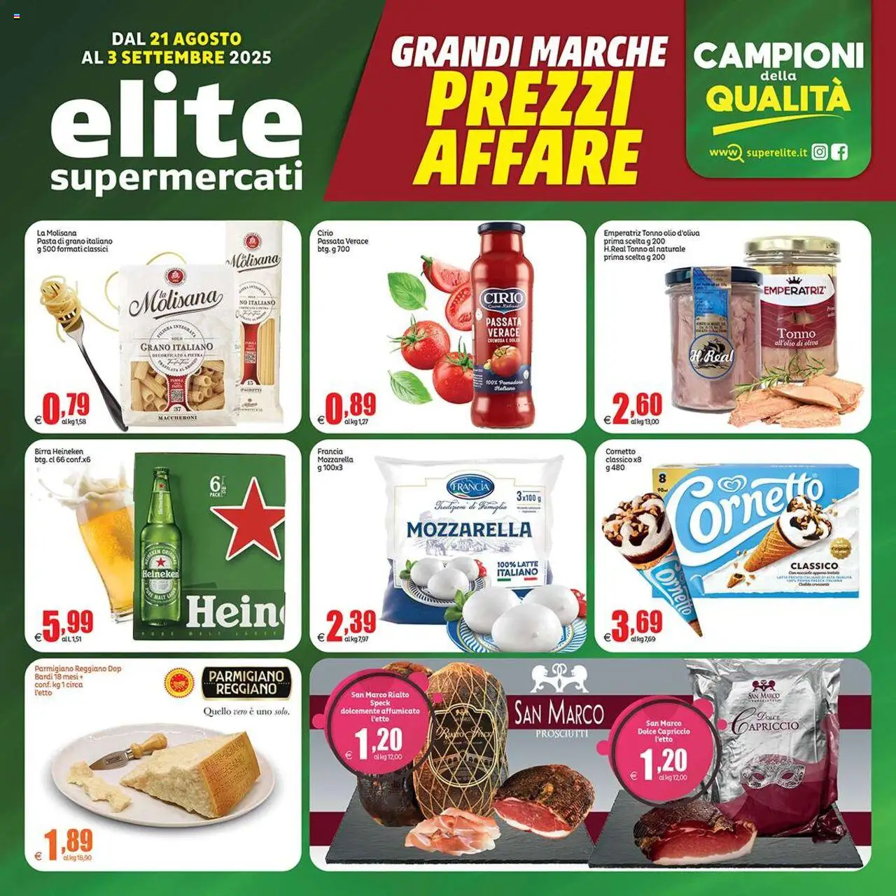 Volantino Elite Supermercati valido da 21/08/2025 numero di pagina 1
