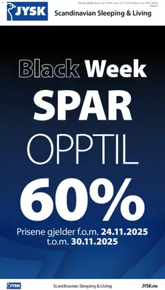 Forhåndsvis Black Week fra butikk JYSK gyldig fra 24/11/2025